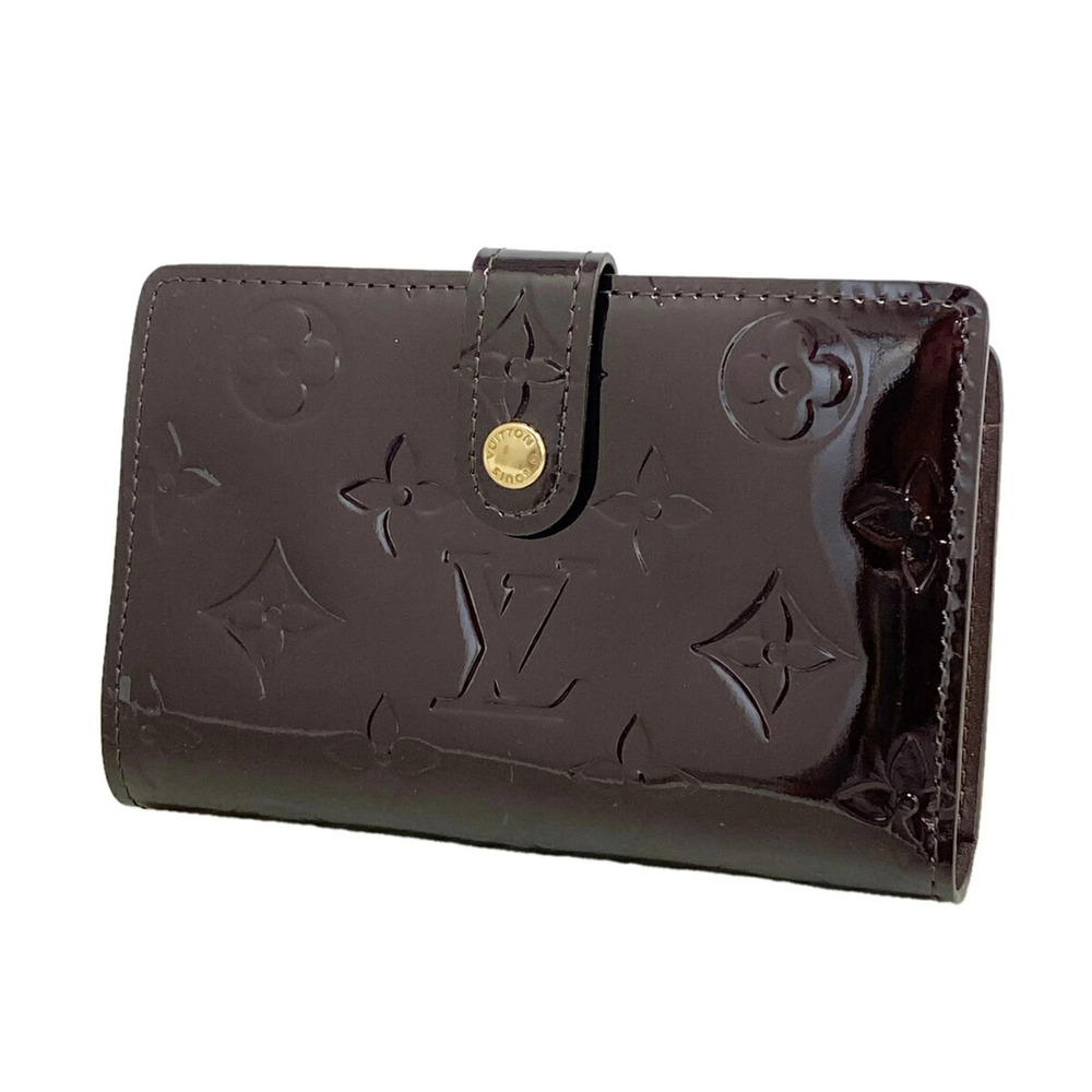 Louis Vuitton Vernis Portefeuille Viennois Wallet M93521 Amarante Women's P34...